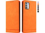 Custodia Per Nokia G42/Nokia G310, Custodia Retro In Finto Cuoio Con Supporto E Slot Per Carte Di Credito Arancione