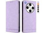 Custodia Per Oppo Find X8 Pro, Custodia Retro In Finto Cuoio Con Supporto E Slot Per Carte Purple
