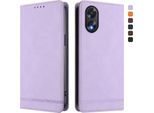 Custodia Per Oppo A38 4G, Custodia Retro In Finto Cuoio Flip Con Supporto E Slot Per Carte Di Credito Viola