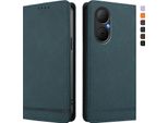 Custodia Per Huawei Nova Y73, Custodia Retro In Finto Cuoio Con Supporto E Slot Per Schede Verde