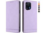 Custodia Per Oppo Find X5, Custodia Retro In Finto Cuoio Con Supporto E Slot Per Carte Purple