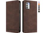 Custodia Per Nokia G42/Nokia G310, Custodia Retro In Finto Cuoio Con Supporto E Slot Per Carte Di Credito Marrone
