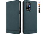 Custodia Per Oppo A94 5G, Custodia Retro In Finto Cuoio Con Supporto E Slot Per Carte Verde