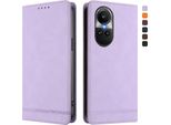 Custodia Per Oppo Reno10 /Reno10 Pro 5G, Retro Custodia In Finto Cuoio Flip Con Supporto E Slot Per Carte Di Credito Viola