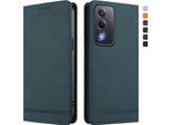 Custodia Per Oppo A5/Oppo A3 Pro/Oppo A80/Oppo K12X, Custodia Flip In Finto Cuoio Retro Con Supporto E Slot Per Carte Verde
