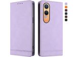 Custodia Per Oneplus Nord CE4 Lite, Custodia Retro In Finto Cuoio Con Supporto E Slot Per Carte Purple
