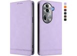 Custodia Per Oppo Reno11 Pro 5G, Custodia Retro In Finto Cuoio Con Supporto E Slot Per Carte Purple