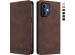Custodia Per Oppo Reno7 Z 5G/Reno7 Lite/Reno7 4G/Reno8 4G/Reno8 Z/Reno8 Lite, Custodia Retro In Finto Cuoio Con Supporto E Slot Per Carte Di Credito Marrone