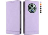 Custodia Per Oppo Reno12 F 5G/Reno12 F 4G, Custodia Retro In Finto Cuoio Flip Con Supporto E Slot Per Carte Di Credito Viola