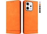 Custodia Per Oppo Reno14 /Reno14 F 5G, Retro Custodia In Finto Cuoio Flip Con Supporto E Slot Per Carte Orange