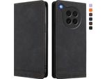 Custodia Per Oppo Find X8S, Custodia Retro In Finto Cuoio Flip Con Supporto E Slot Per Carte Nero