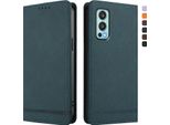 Custodia Per Oneplus Nord 2 5G, Custodia Retro In Finto Cuoio Con Supporto E Slot Per Schede Verde