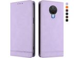 Custodia Per Nokia G20 / Nokia G10 / Nokia 6.3, Custodia Retro In Finto Cuoio Flip Con Supporto E Slot Per Carte Purple