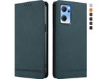 Custodia Per Oppo Reno7 5G, Custodia Retro In Finto Cuoio Flip Con Supporto E Slot Per Carte Verde