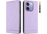 Custodia Per Oppo A5X/Oppo A3 4G/Oppo A3 5G/Oppo A60, Custodia Retro In Finto Cuoio Con Supporto E Slot Per Carte Purple