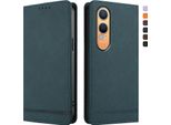 Custodia Per Oneplus Nord CE4 Lite, Custodia Retro In Finto Cuoio Con Supporto E Slot Per Schede Verde