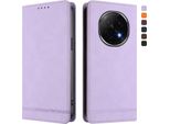 Custodia Per Oppo F29 Pro, Custodia Retro In Finto Cuoio Con Supporto E Slot Per Carte Purple