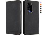 Custodia Per Huawei Nova 13 Pro, Custodia Retro In Finto Cuoio Flip Con Supporto E Slot Per Schede Nero