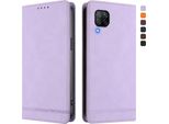 Custodia Per Huawei P40 Lite, Custodia Retro In Finto Cuoio Flip Con Supporto E Slot Per Carte Purple