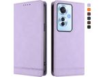 Custodia Per Oppo Reno11 F 5G, Retro Custodia In Finto Cuoio Flip Con Supporto E Slot Per Carte Purple