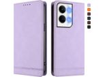 Custodia Per Oppo Reno9 /Reno9 Pro 5G, Retro Custodia Flip In Finto Cuoio Con Supporto E Slot Per Carte Purple