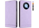 Custodia Per Huawei Nova Y90, Custodia Retro In Finto Cuoio Flip Con Supporto E Slot Per Carte Purple