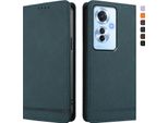 Custodia Per Oppo Reno11 F 5G, Custodia Retro In Finto Cuoio Con Supporto E Slot Per Carte Verde