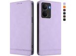 Custodia Per Realme P3, Custodia Retro In Finto Cuoio Flip Con Supporto E Slot Per Carte Purple