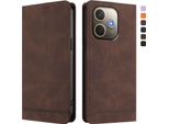 Custodia Per Oppo A5 Pro 4G/A5 Pro 5G, Retro Custodia In Finto Cuoio Flip Con Supporto E Slot Per Schede Marrone