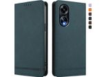 Custodia Per Oppo A98 / Oppo A1 5G, Custodia Retro In Finto Cuoio Con Supporto E Slot Per Carte Verde