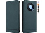 Custodia Per Huawei Nova Y90, Custodia Retro In Finto Cuoio Con Supporto E Slot Per Schede Verde