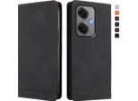 Custodia Per Oppo K11 5G, Custodia Retro In Finto Cuoio Con Supporto E Slot Per Carte Di Credito Nero