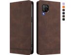 Custodia Per Huawei P40 Lite, Custodia Retro In Finto Cuoio Con Supporto E Slot Per Carte Di Credito Marrone