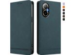 Custodia Per Realme C67 4G/Realme 12 Lite, Custodia Flip In Finto Cuoio Retro Con Supporto E Slot Per Carte Verde