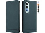 Custodia Per Oneplus Nord CE4, Custodia Retro In Finto Cuoio Con Supporto E Slot Per Schede Verde