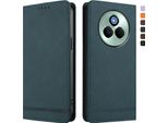 Custodia Per Realme P3 Pro, Custodia Retro In Finto Cuoio Flip Con Supporto E Slot Per Carte Di Credito Verde
