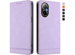 Custodia Per Realme C67 4G/Realme 12 Lite, Custodia Retro In Finto Cuoio Flip Con Supporto E Slot Per Carte Di Credito Viola
