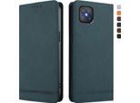 Custodia Per Oppo A92S, Custodia Retro In Finto Cuoio Flip Con Supporto E Slot Per Carte Di Credito Verde