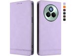 Custodia Per Realme P3 Pro, Custodia Retro In Finto Cuoio Flip Con Supporto E Slot Per Carte Purple