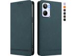 Custodia Per Realme 10 4G, Custodia Retro In Finto Cuoio Flip Con Supporto E Slot Per Carte Verde