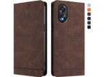 Custodia Per Oppo A38 4G, Custodia Retro In Finto Cuoio Con Supporto E Slot Per Carte Di Credito Marrone