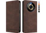 Custodia Per Realme Narzo 60 Pro, Custodia Retro In Finto Cuoio Con Supporto E Slot Per Carte Di Credito Marrone