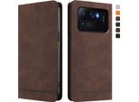 Custodia Per Xiaomi Mi 11 Ultra, Custodia Retro In Finto Cuoio Con Supporto E Slot Per Carte Di Credito Marrone