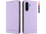 Custodia Per Samsung Galaxy A56, Custodia Retro In Finto Cuoio Flip Con Supporto E Slot Per Carte Purple
