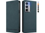 Custodia Per Realme Narzo 80X, Custodia Retro In Finto Cuoio Flip Con Supporto E Slot Per Carte Di Credito Verde