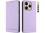 Custodia Per Realme 15T 5G, Retro Custodia In Finto Cuoio Flip Con Supporto E Slot Per Carte Purple