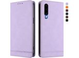 Custodia Per Huawei P30, Custodia Retro In Finto Cuoio Con Supporto E Slot Per Carte Di Credito Viola