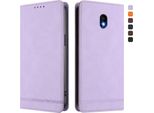 Custodia Per Samsung Galaxy J5 2017, Retro Custodia Flip In Finto Cuoio Con Supporto E Slot Per Carte Purple