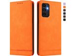 Custodia Per Samsung Galaxy A04/A04S/A13 5G/A13 4G, Custodia Retro In Finto Cuoio Flip Con Supporto E Slot Per Schede Arancione