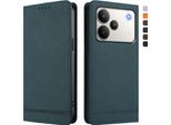 Custodia Per Realme P4, Custodia Retro In Finto Cuoio Con Supporto E Slot Per Carte Di Credito Verde
